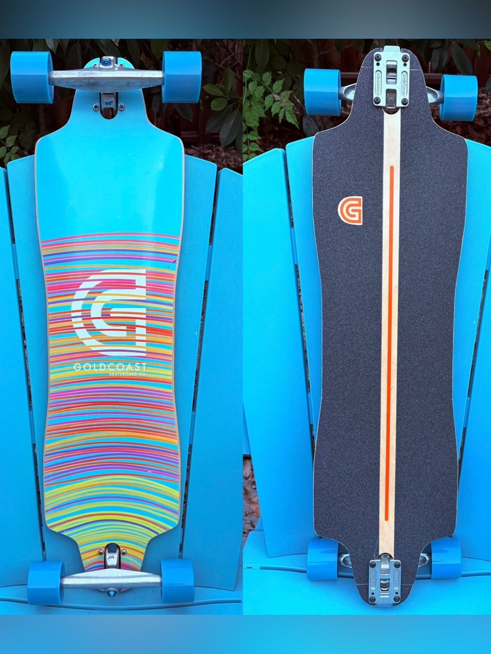 Gold Coast Skateboards “Threads” Complete Drop Through Longboard Skateboard 37”